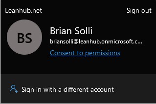 Graph Explorer Consent step 1
